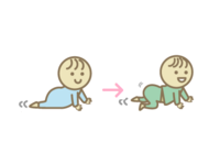 ずりばいとは?ハイハイとの違い、始まる時期、しない理由、練習法や相談先を紹介します。のタイトル画像