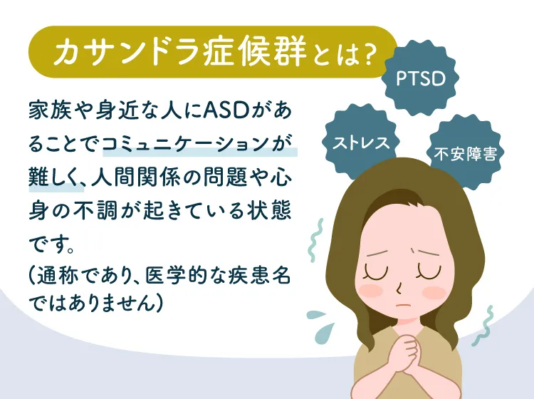 カサンドラ症候群とは？ASDのある家族との関係性、症状や原因についてイラストつきで解説【専門家監修】のタイトル画像