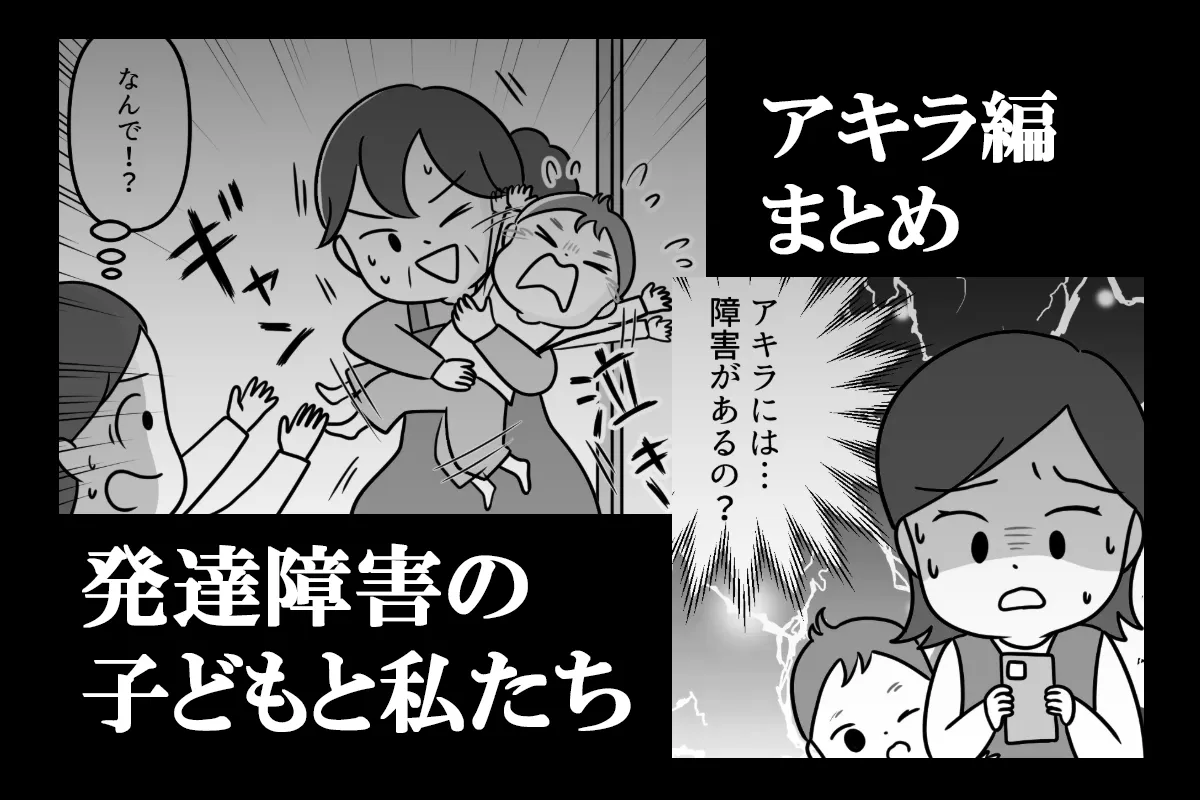 わが子が自閉症!?健診で要観察でも気づかなかった母、診断までの道のりをまとめ読み!【発達障害の子どもと私たち・アキラ編】のタイトル画像