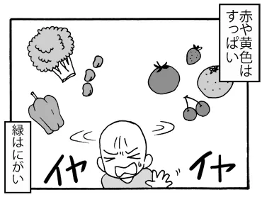 もしかしたら色で見分けている？「赤や黄色はすっぱい」「緑はにがい」