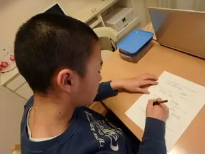 プリント学習の様子