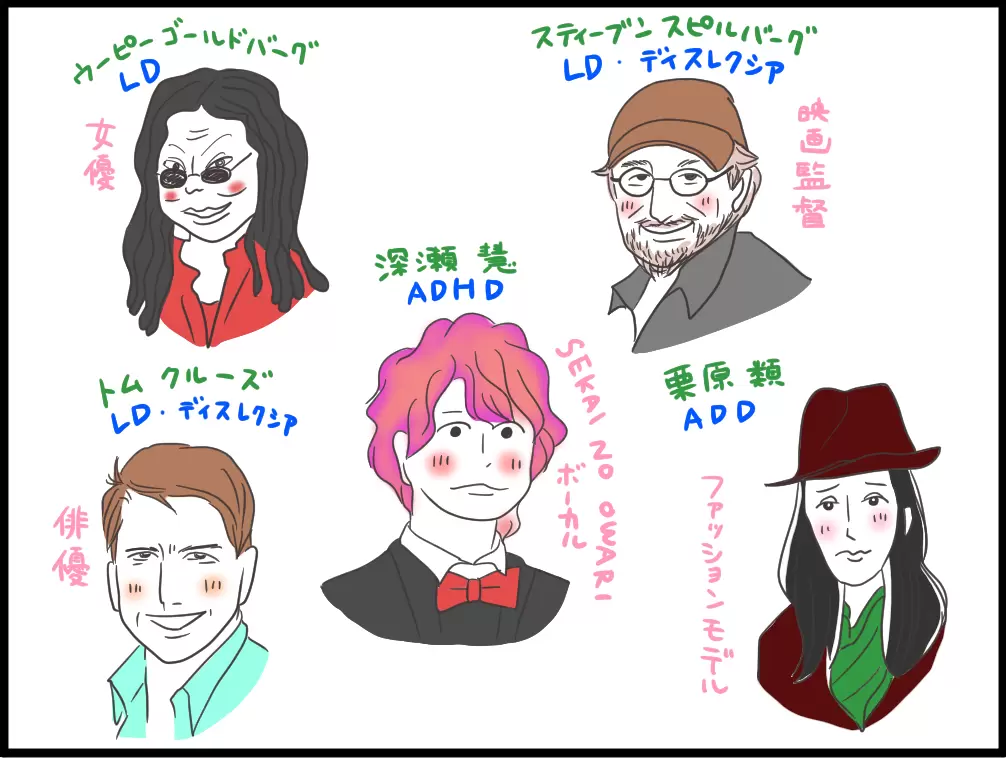 LDを含めた発達障害の著名人たち