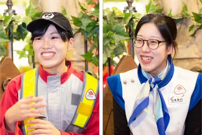 カンドゥーのスタッフ、大矢さん（左）と添野さん（右）