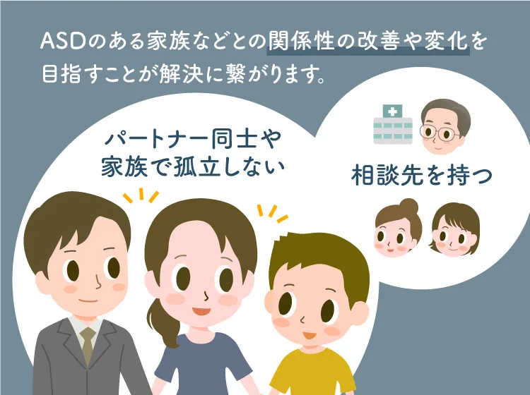 カサンドラ症候群はASDのある家族との改善性や変化を目指すことが解決につながります（鳥取大学 大学院 医学系研究科 臨床心理学講座 教授・
専門行動療法士・公認心理師・自閉症支援士エキスパート、井上雅彦先生監修）