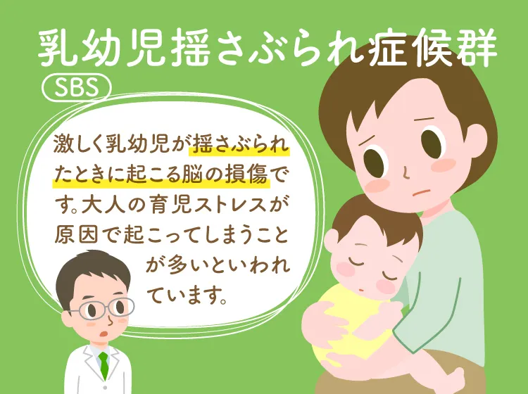 乳児揺さぶられ症候群とは乳幼児が激しく揺さぶられたときに起こる脳の損傷です