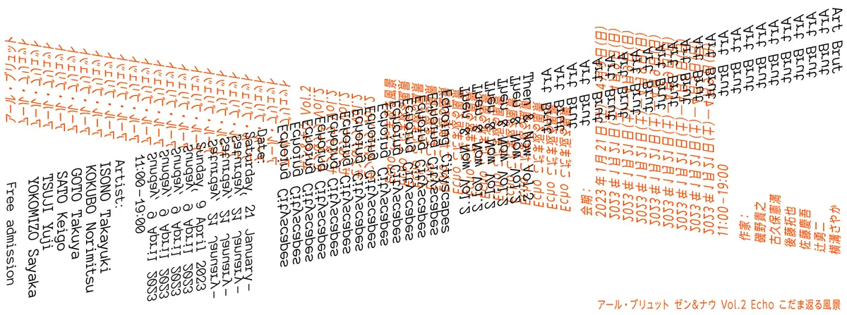 東京都渋谷公園通りギャラリーにて、1月21日（土）～4月9日（日）に「アール・ブリュット ゼン＆ナウ Vol.2　Echoこだま返る風景」開催