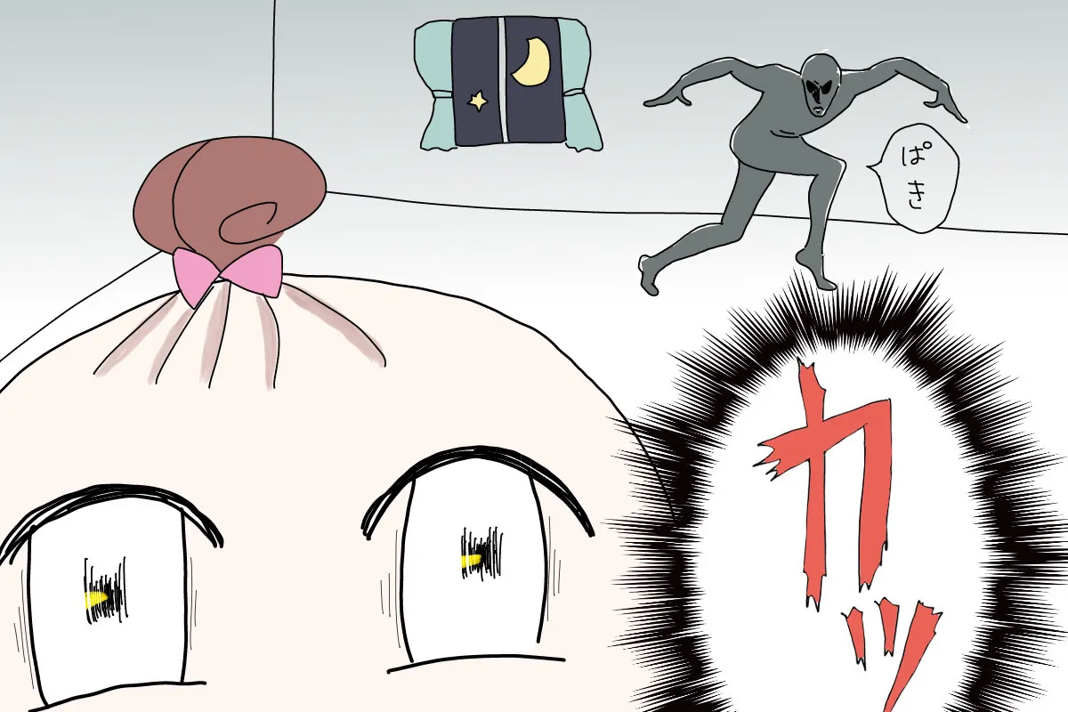 膝の「パキッ！」と鳴った音だけで覚醒していた赤ちゃんの頃。