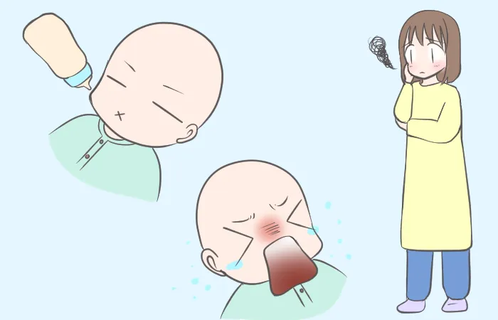 寝ない、飲まない、泣き止まない……。赤ちゃんって、こんな感じなのかな？