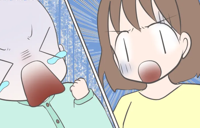 抱っこしていないと泣き続け、チアノーゼを起こすまでに！