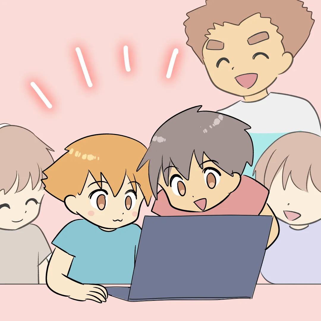 みんなで繋がりながら、主体性をもって。子どもたちが目をキラキラさせながら学んでいるeスポーツ教室の様子。