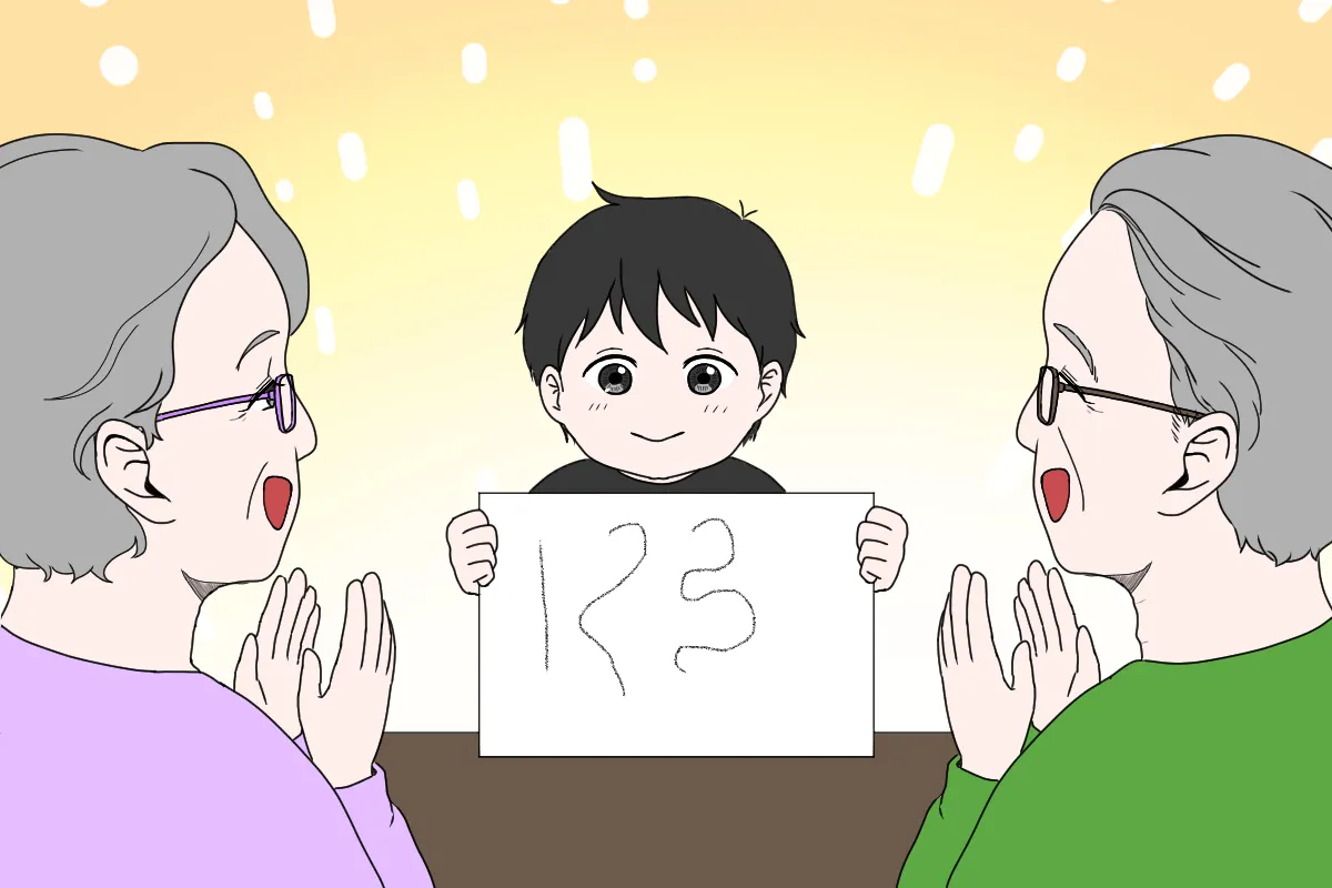 数字を書くようになり、ここぞとばかりに褒めまくる！