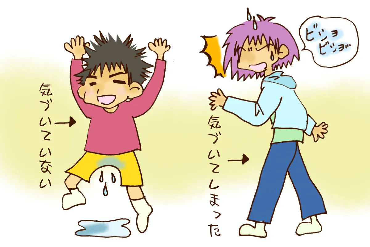 オムツもなかなかはずれず、生活面でもほかの子どもと比べて遅れが気になるように