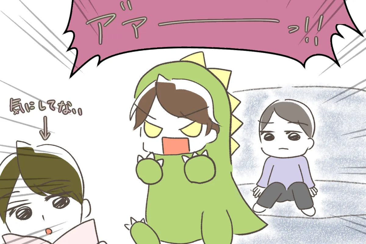 怒りっぽくなった次男、怪獣のようでしたが長男は気にしていない様子です
