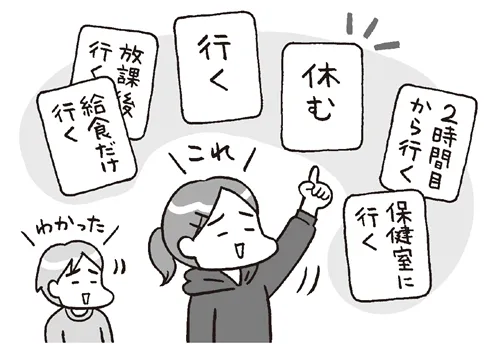 イラスト：フクチマミ（『発達障害・「グレーゾーン」の子の不登校大全』より）