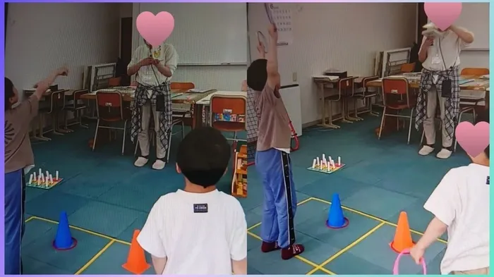 放課後等デイサービスかなで/これなに？輪投げ🌈