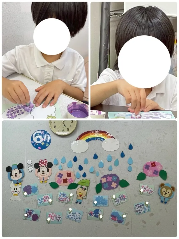 児童発達支援・放課後等デイサービス　 バディ/💙６月の制作＆壁面💜