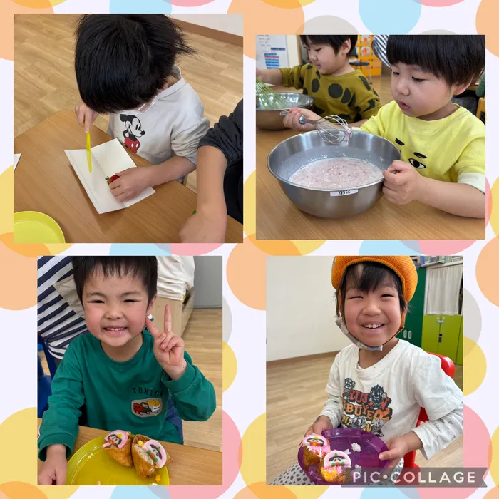 こぱんはうすさくら 蒲生茜町教室/ひなまつりクッキング🎎