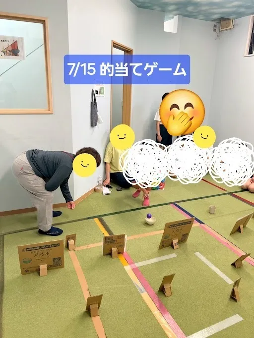 【理学療法・療育ヨガ】独自のプログラムもりだくさん★キッズプライム牛久教室/7月15日　的あてゲーム🎯