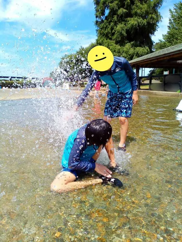 kiitos aina/夏休みの活動（ぼうさいの丘公園水遊び）