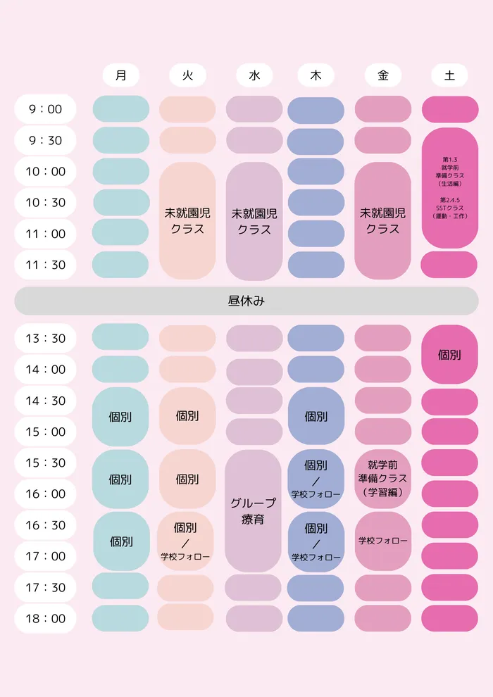 【完全個別療育対応】　ラヴィニール塩釜口教室　個別と小集団で手厚くサポート！/プログラム内容