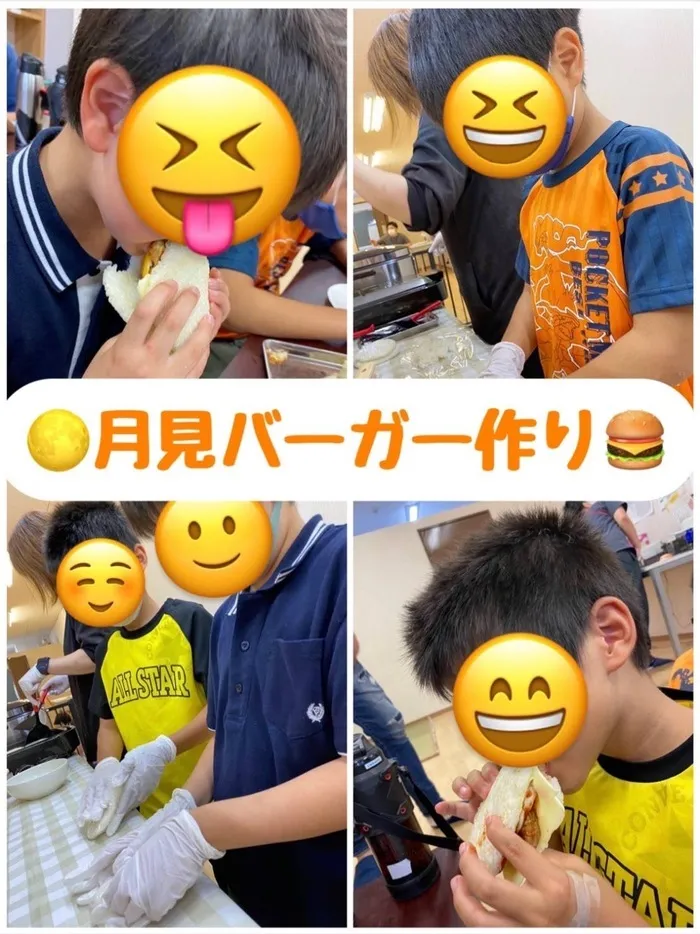 まなび/月見バーガー作り🌕🍔