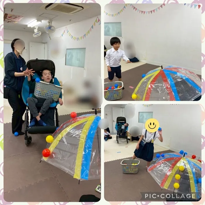 ナチュラルこどもハウス/☔傘でビジョントレーニング☔