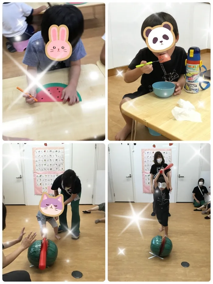 児童デイサービス　わくわくハウス　あげお校/スイカ割り🍉