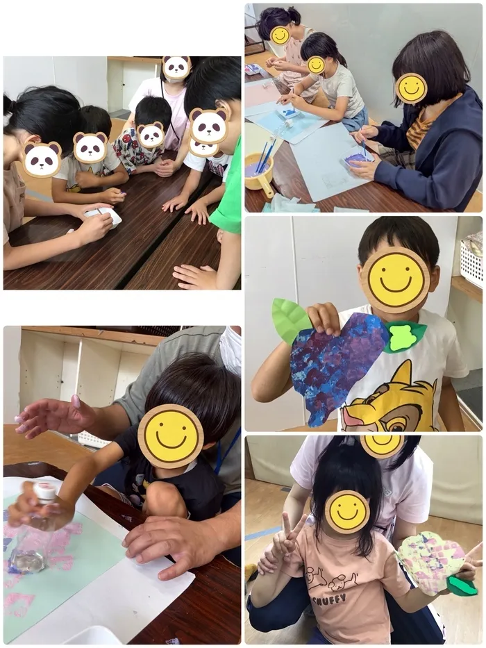 児童デイサービス　わくわくハウス　あげお校/あじさいの製作