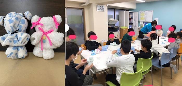 ディヤーナ国際アフタースクール綱島 問い合わせ受付中 放課後等デイサービス 横浜市港北区のブログ タオルを使ってぬいぐるみ 作り Litalico発達ナビ