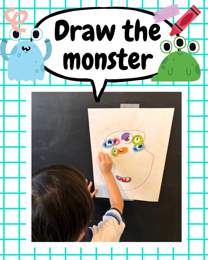 【英語特化×預かり型/空きあり◎/R8年度募集開始☆】 みらいジュニア 梅田校/👻Draw the monster🖍️🎨