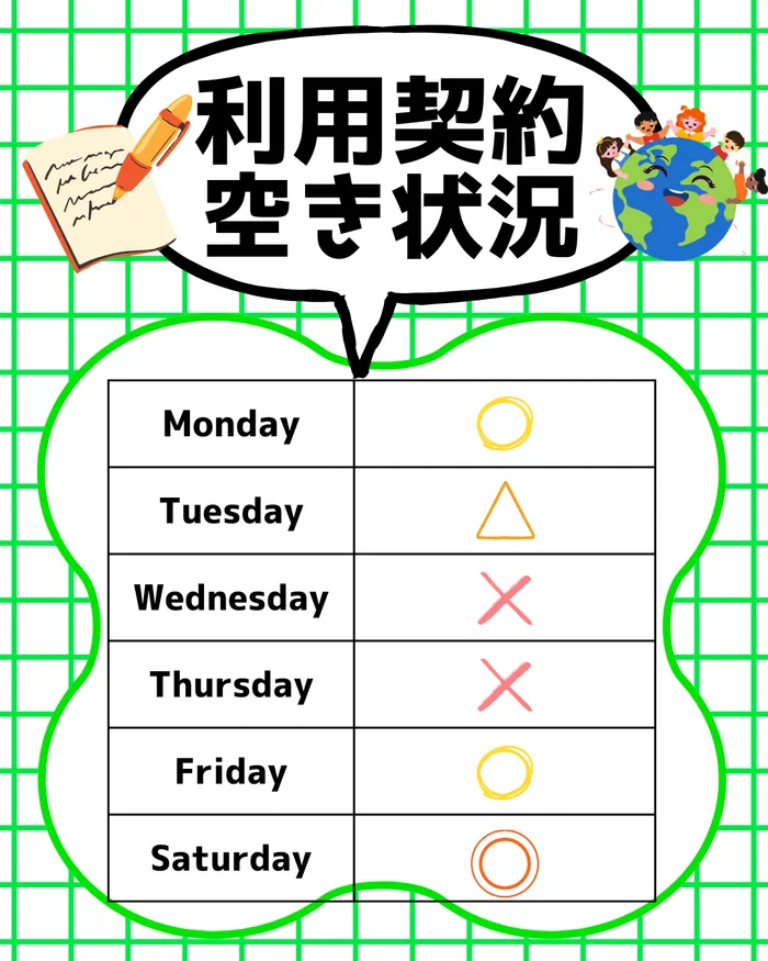 【英語特化×預かり型/空きあり◎/R8年度募集開始☆】 みらいジュニア 梅田校/🌈現在の空き状況👦🏼✨