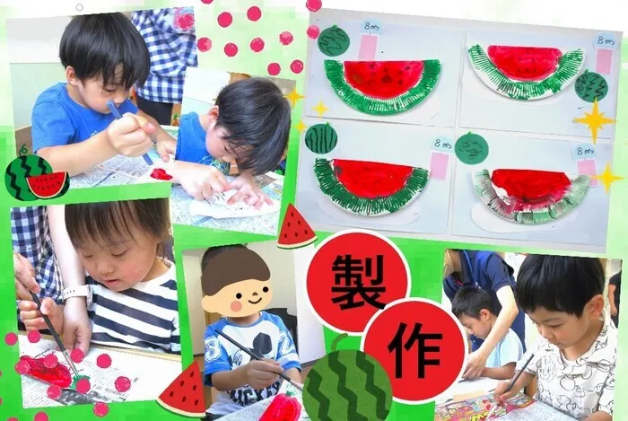 こぱんはうすさくら　盛岡本宮教室　/季節の製作🍉