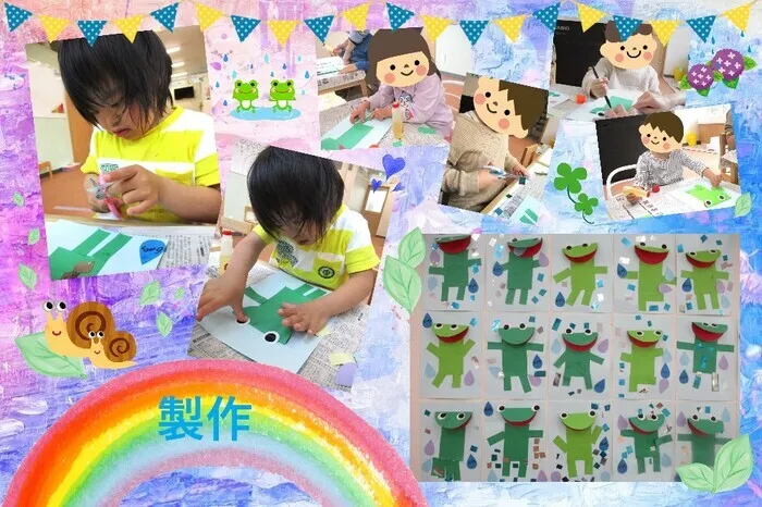 こぱんはうすさくら　盛岡本宮教室　/つづり製作　「かえる」💚