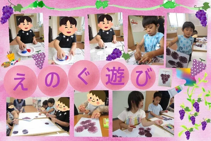 こぱんはうすさくら　盛岡本宮教室　/絵の具遊び