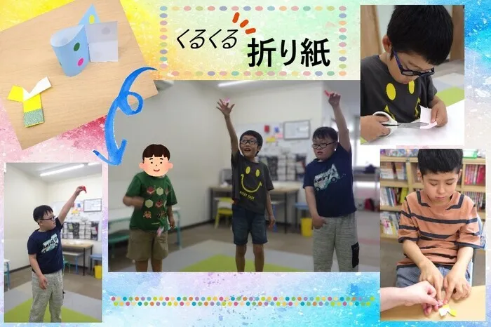 こぱんはうすさくら　盛岡本宮教室　/くるくる折り紙💫🟥🟩🟪
