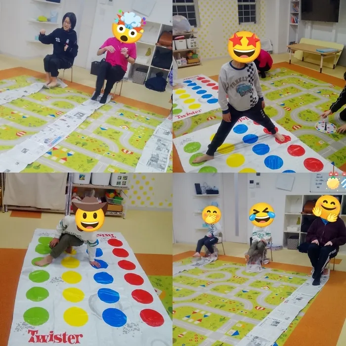 キッズフロンティアⅠ番館/新聞紙まきまきレース♪♪/ツイスター⭐⭐