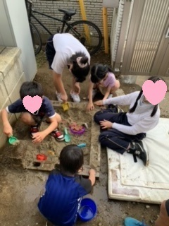 児童発達支援・放課後等デイサービス ・保育所等訪問支援　シェルフかごはら第2教室/手作り砂場が完成しました！