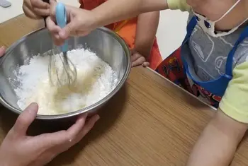 lino（リノ）おひさまのたまご/ホットケーキ作り