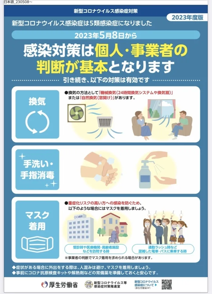 放課後等デイサービス暖母/感染症分類の引き下げ