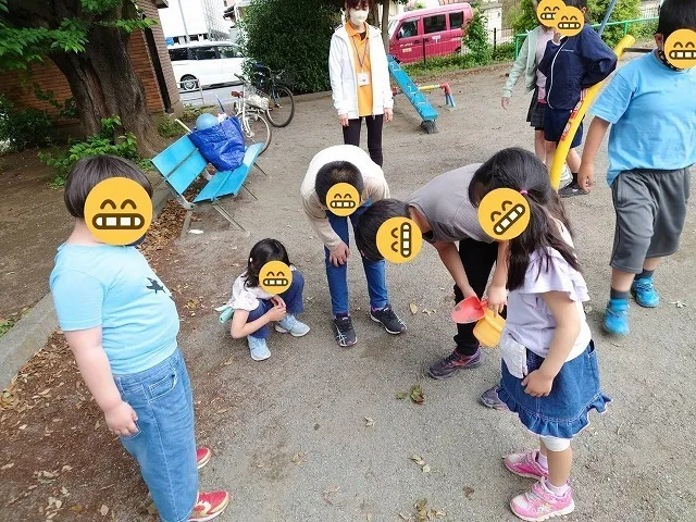 放課後等デイサービス ウィズ東大宮/幼虫発見