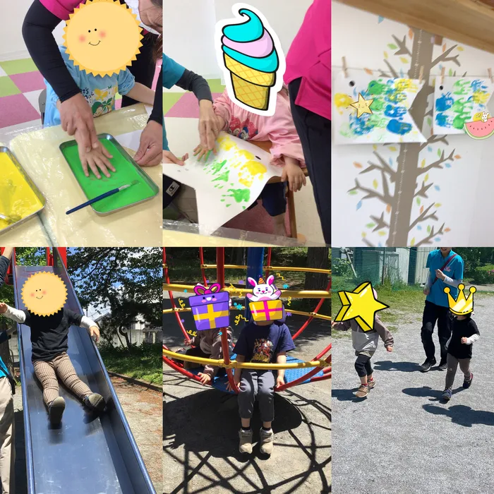 キッズフロンティア Ⅱ番館　幼児クラス/公園とこいのぼり作り🎏