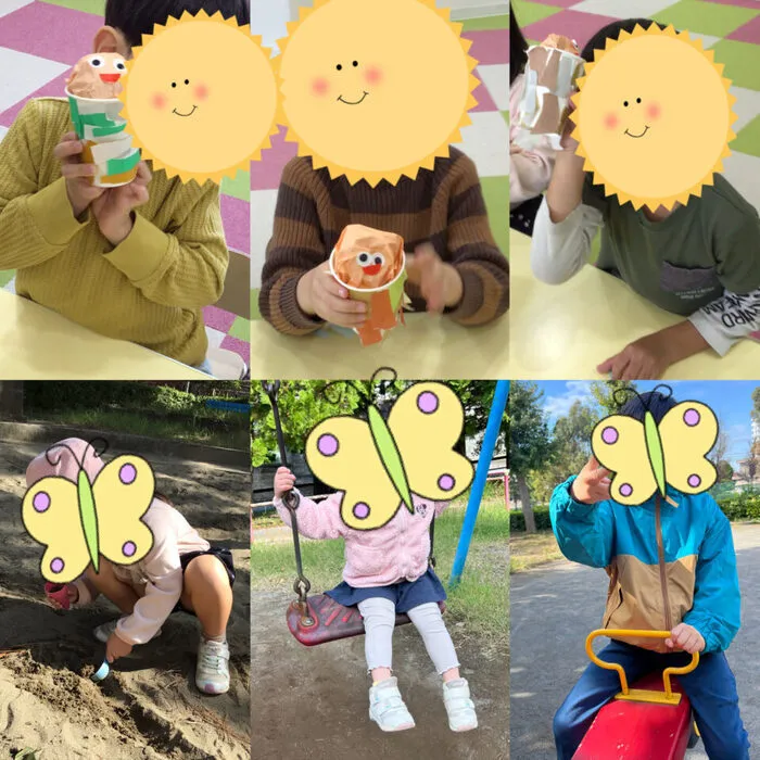 キッズフロンティア Ⅱ番館　幼児クラス/公園🌤️みのむし製作