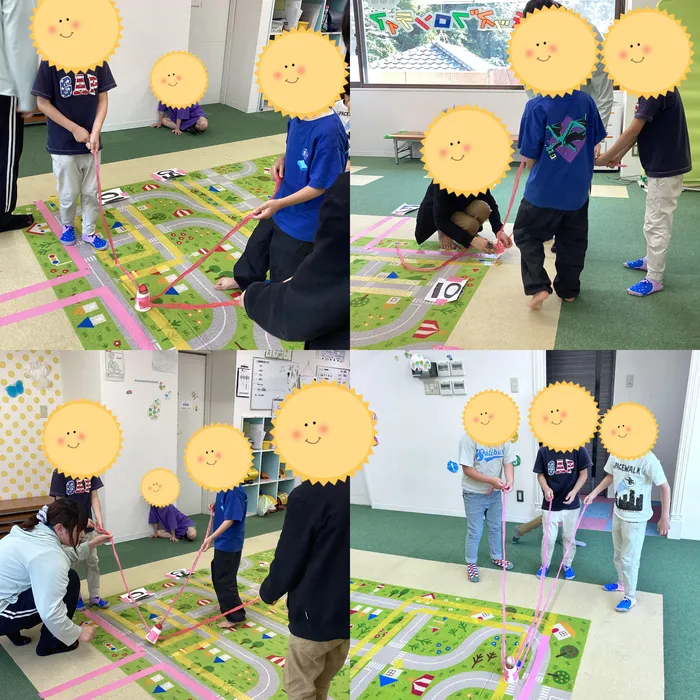 キッズフロンティア Ⅱ番館　幼児クラス/お手玉運び！
