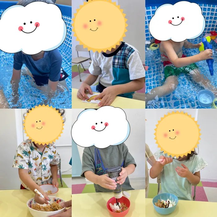 キッズフロンティア Ⅱ番館　幼児クラス/🐳プール・パフェ作り🍨