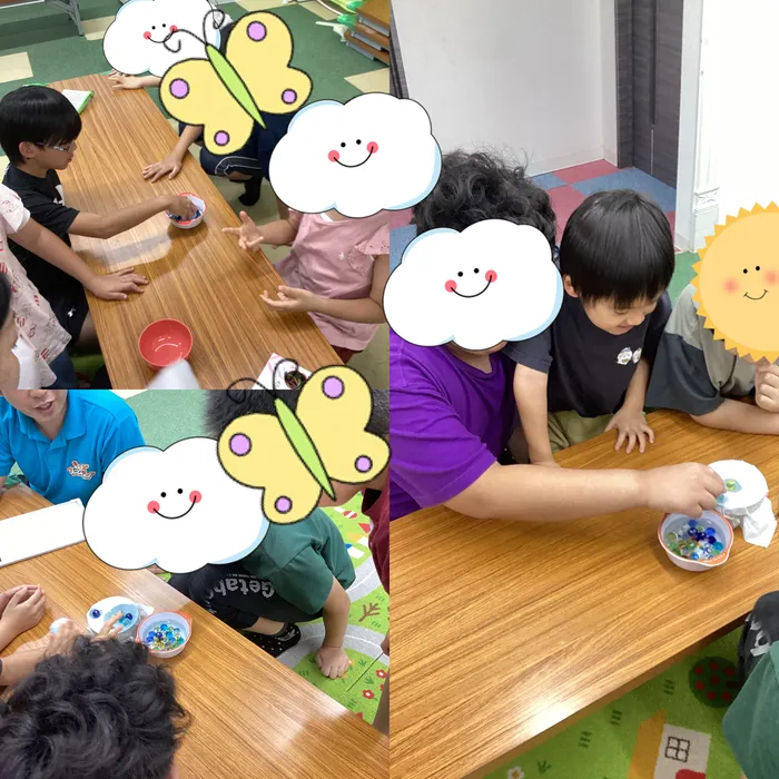 キッズフロンティア Ⅱ番館　幼児クラス/ドキドキ💗ビー玉チャレンジ！