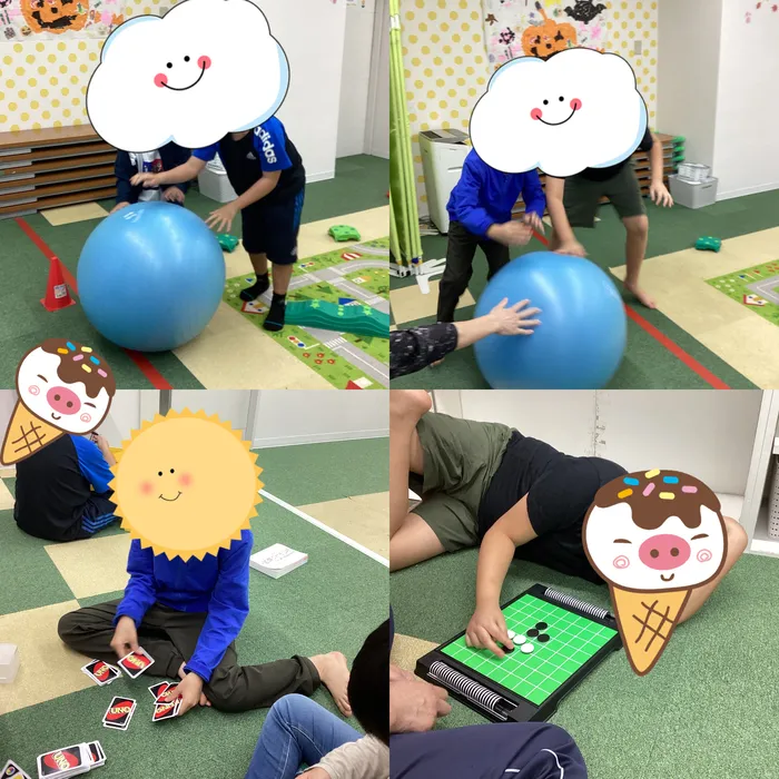 キッズフロンティア Ⅱ番館　幼児クラス/障害物大玉転がし