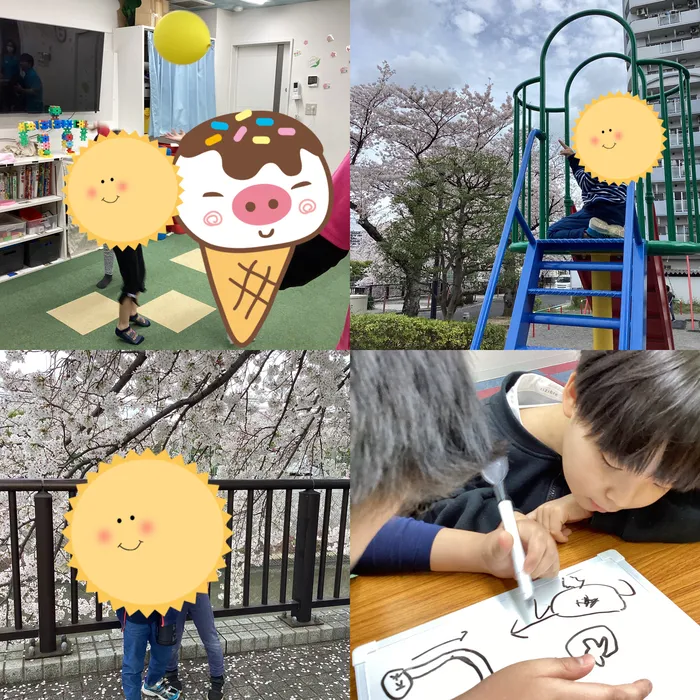 キッズフロンティア Ⅱ番館　幼児クラス/お花見したよ🌸