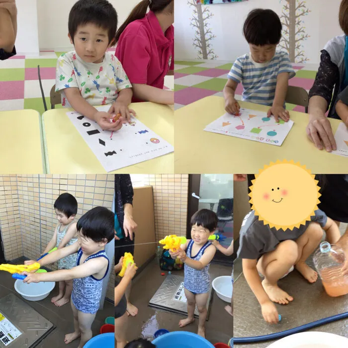 キッズフロンティア Ⅱ番館　幼児クラス/水遊び！マッチング！