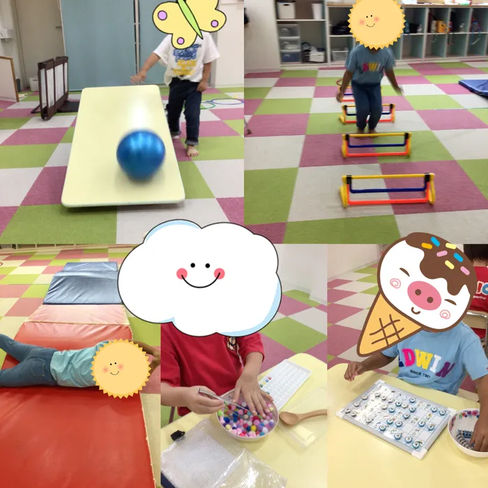 キッズフロンティア Ⅱ番館　幼児クラス/サーキット、指先の活動