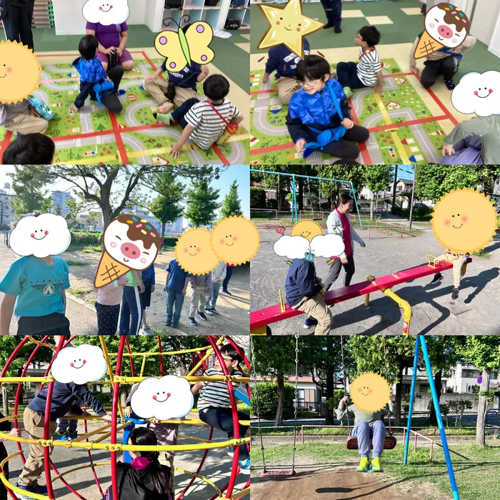 キッズフロンティア Ⅱ番館　幼児クラス/避難訓練/公園に行きました！